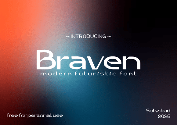 Braven: A Futuristic Sans Serif Typeface for Editorial Impact