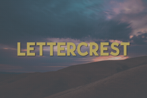 Lettercrest: A Modern Sans Serif Typeface for Handmade Creators