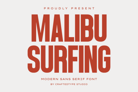 Malibu Surfing: A Bold Sans Serif Font for Editorial Impact