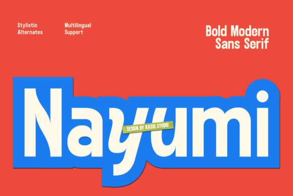 Nayumi: A Bold Modern Sans Serif Typeface for Digital Brands