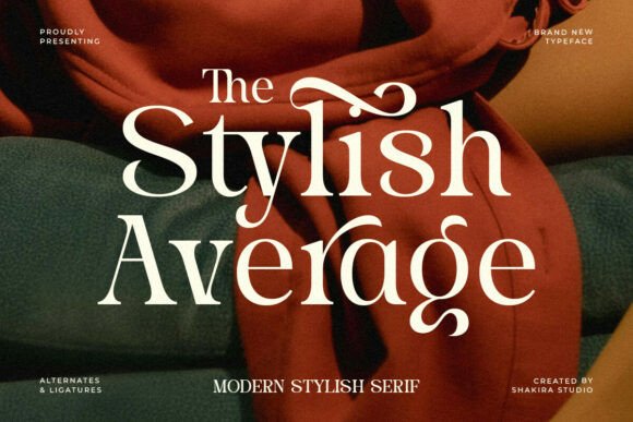 Stylish Average: A Refined Serif Font for Thoughtful Branding